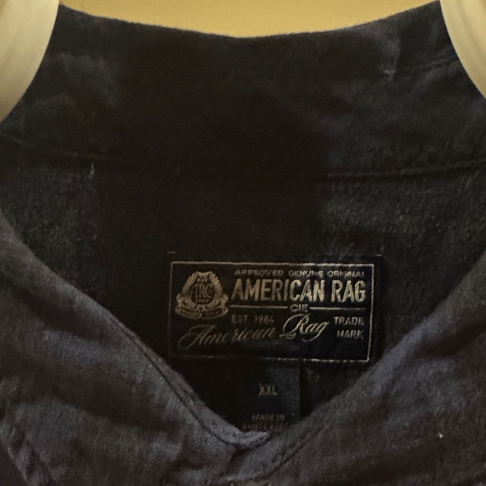 American Rag Men's Dark Plaid Button Down Shirt - Picture 2 of 7